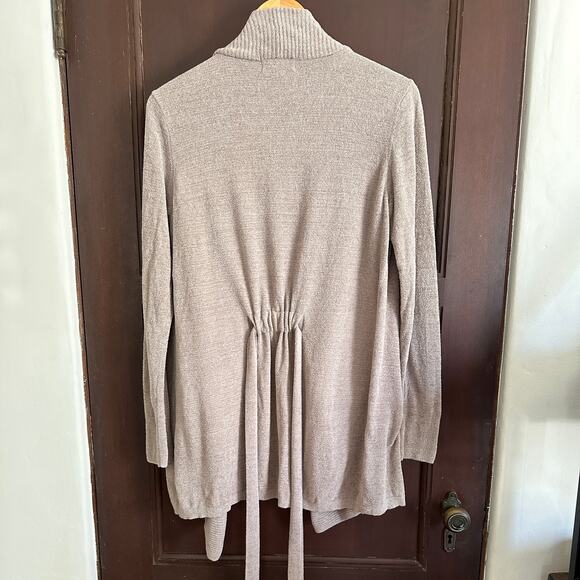 BAREFOOT DREAMS | CozyChic Ultra lite Belted Drape Ribbed Cardigan | Medium - Picture 2 of 5